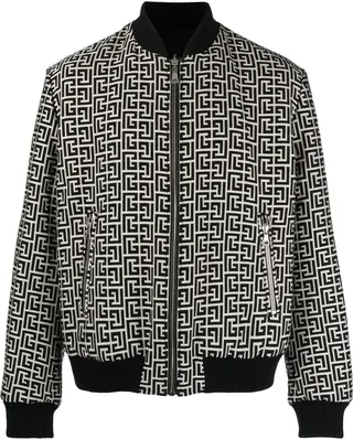 Black Monogram Reversible Bomber Jacket