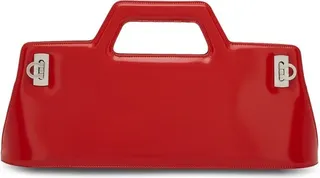Horizontal-Design Leather Tote Bag