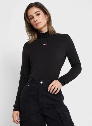 Turtle Neck Logo Sweatshirt