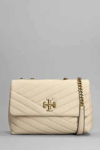 Kira Shoulder Bag In Beige Leather