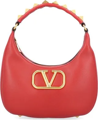Valentino Garavani Rockstud VLogo Plaque Tote Bag