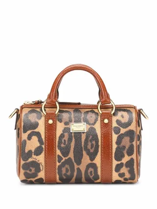 Small Leopard-Print Box Bag