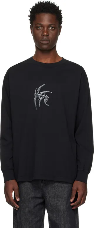 Han Kjobenhavn Black Artwork Long Sleeve T-Shirt
