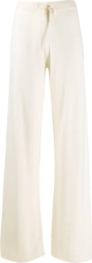 Wide-Leg Cashmere Track Pants