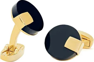 Onyx Disc Cufflinks