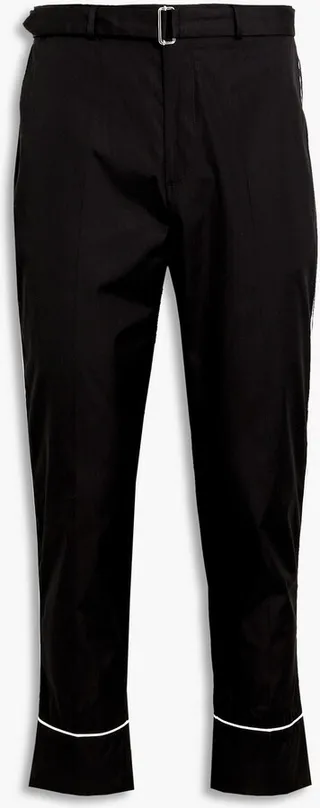 Lucio belted cotton-poplin pants