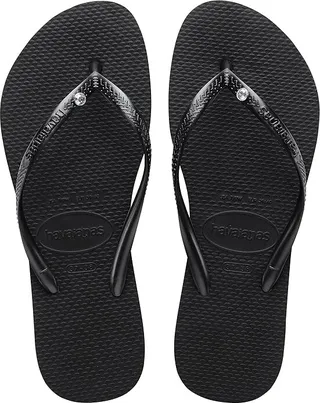 Havaianas Slim Crystal SW II Flip Flop Sandal (Black) Women's Shoes