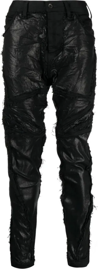 Ripped Creased Skinny Jeans