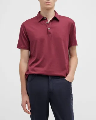 Men's Cotton-Cashmere Polo Shirt
