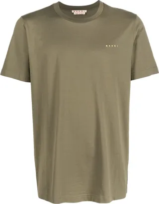 logo-embroidered cotton T-shirt