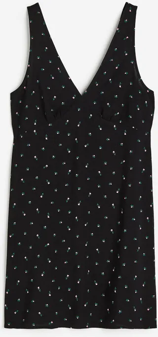 Tie-detail V-neck Dress