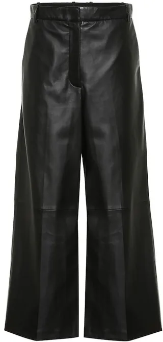 Tuba wide-leg leather pants