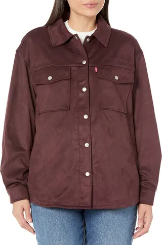 Levi's Women's Soft Faux Suede Shirt Jacket
