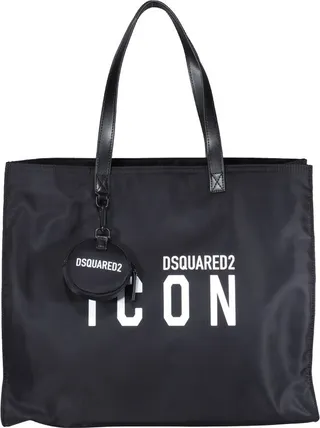 Dsquared2 Removable Pouch Logo Printed Tote Bag