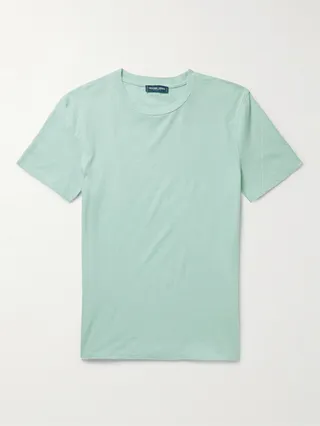 Lucio Cotton and Linen-Blend Jersey T-Shirt