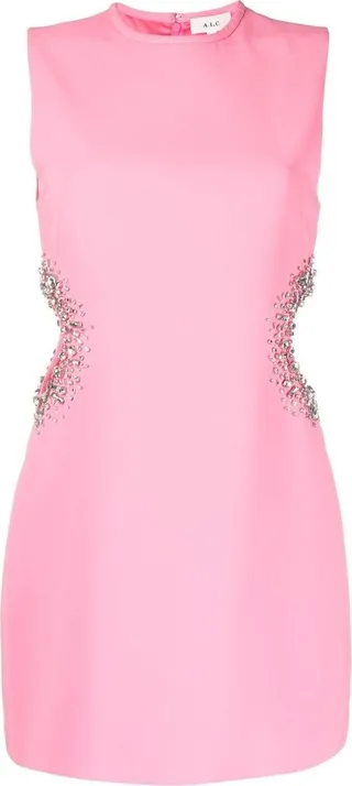 Crystal-Embellished Mini Dress