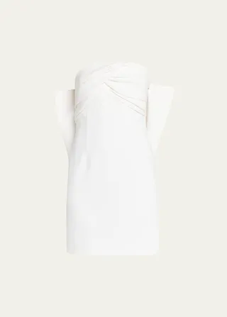 Strapless Bow-Back Mini Dress