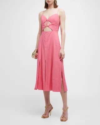 Liv Cutout Vented Midi Dress