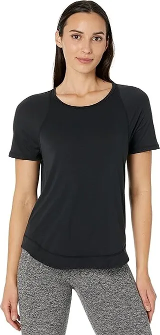 Sweaty Betty Breathe Easy Short Sleeve Top (Black) Women's Clothing