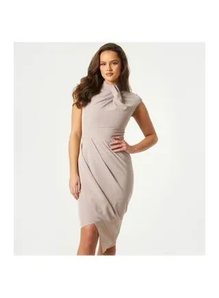Little Mistress Mink Midi Pencil Dress