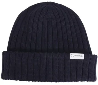 Woolrich Logo Patch Ribbed Beanie