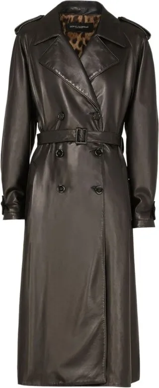 Dolce & Gabbana Lambskin Trench Coat