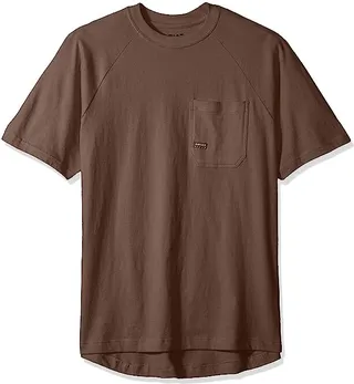 Ariat Men's Rebar Cottonstrong Short Sleeve Crewwork Utility Tee Shirt (Major Brown) Men's Clothing