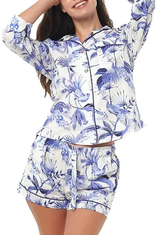 2-Piece Vera Amaranta Paradise Pajama Set