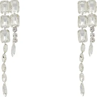 Rhinestone Chandelier Earrings Earrings Silver