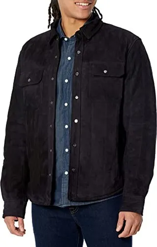 [BLANKNYC] Mens Clothing Quilted Suede Leather Jackets