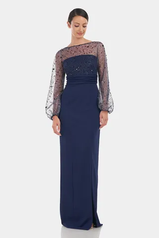 Logan Illusion Column Gown