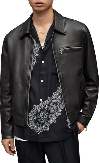 Gino Leather Bomber Jacket