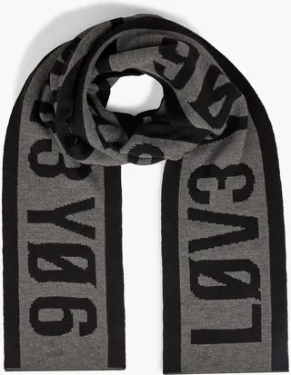 Intarsia wool scarf