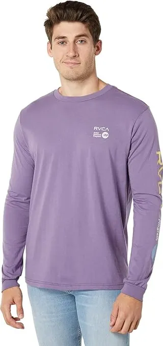 RVCA ANP Long Sleeve Tee (Dusty Grape) Men's T Shirt
