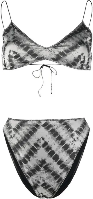 Tie Dye-Print Bikini Set