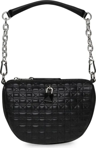 Steve Madden Women's Bmoon Half Moon Quilted Crossbody Bag