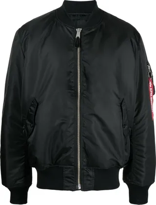Logo-Print Bomber Jacket