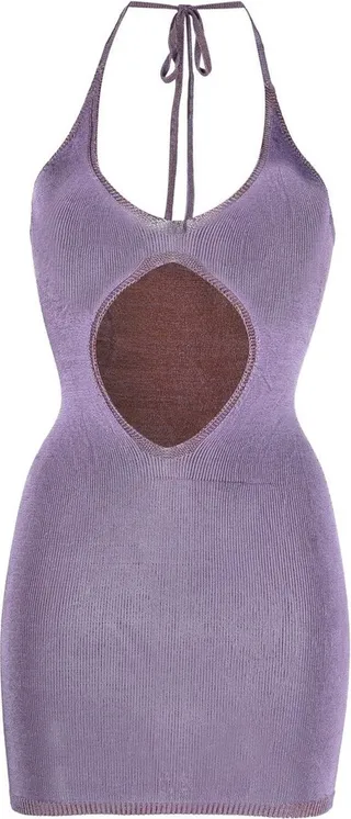 Cut-Out Halterneck Minidress