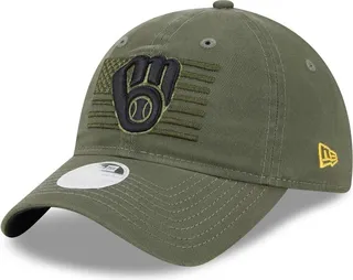 Women's New Era Green Milwaukee Brewers 2023 Armed Forces Day 9TWENTY Adjustable Hat