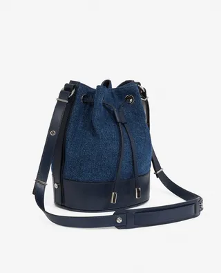 Medium Tina bag in dark blue denim