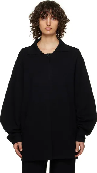 Deiji Studios Black 'The Button' Cardigan