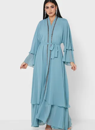 Shimmer Trim Abaya
