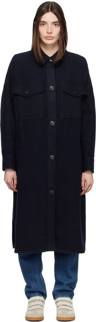 Isabel Marant Etoile Navy Fontia Coat