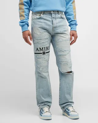 Men's MA Bar Logo Straight-Leg Jeans