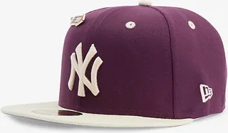 New Era Mens Plum Cream Mix 59fifty New York Yankees Woven Baseball cap