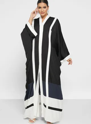 Cape Sleeve Color Block Abaya