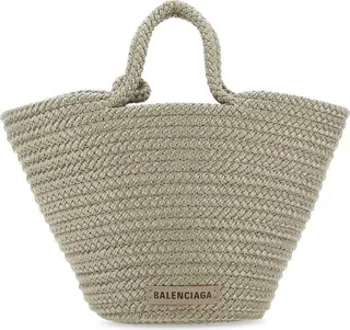 Balenciaga Ibiza Logo Patch Basket Bag