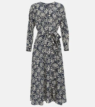Garda printed silk midi dress