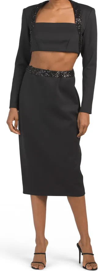 Long Sleeve Square Neck Midi Dress With Waist Cut Out