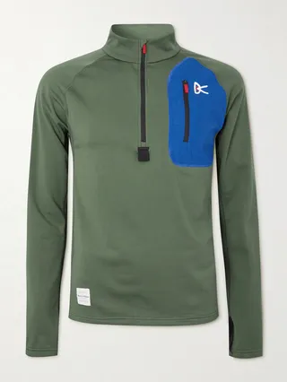 Luca Shell-Trimmed Stretch Recycled-Ripstop Running Top